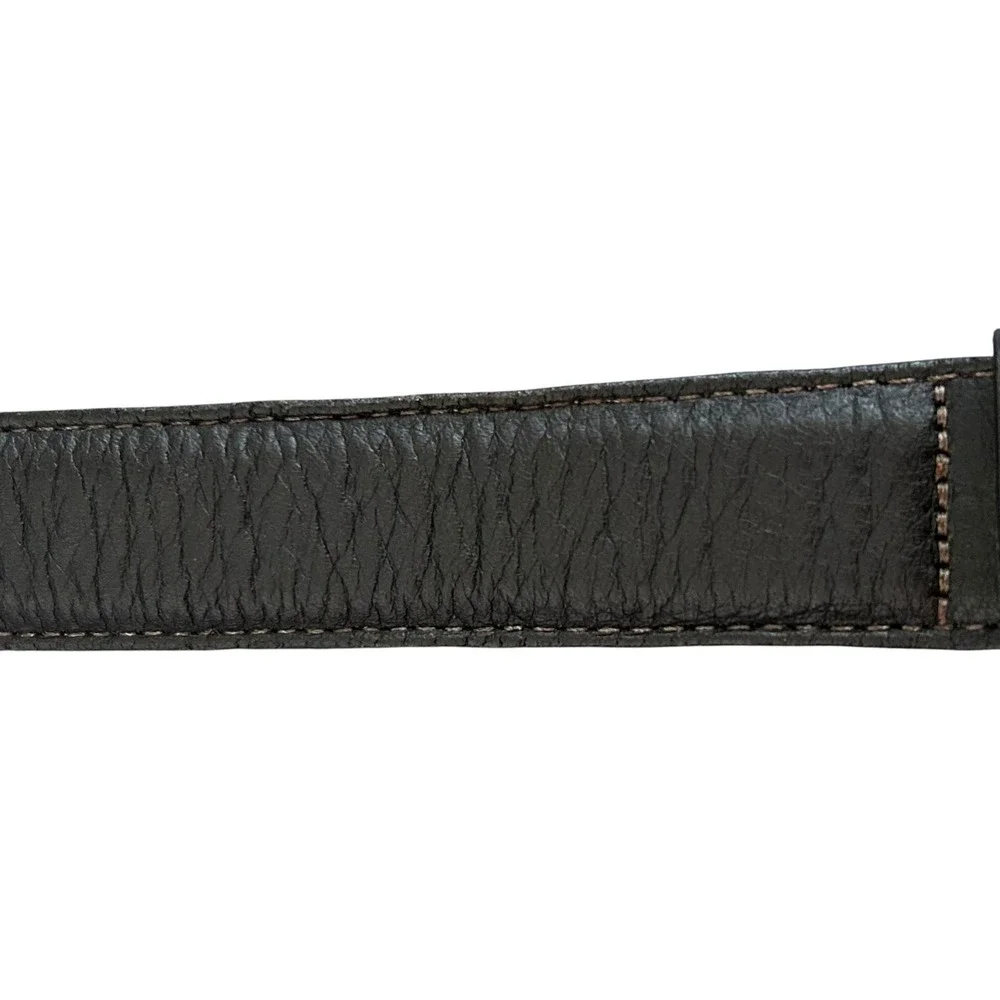Martin Dingman Belt Men's Saddle Leather Lining Tumbled Calf Size 36 Dark‎ Brown